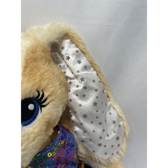 Build A Bear Bunny Rabbit Jointed More Moves Plush Stuffed Animal Silver Stars - Picture 4 of 15